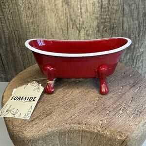 Enamel Metal Bathtub Soap Dish Home Decor Kitchen FAST SHIP NEW